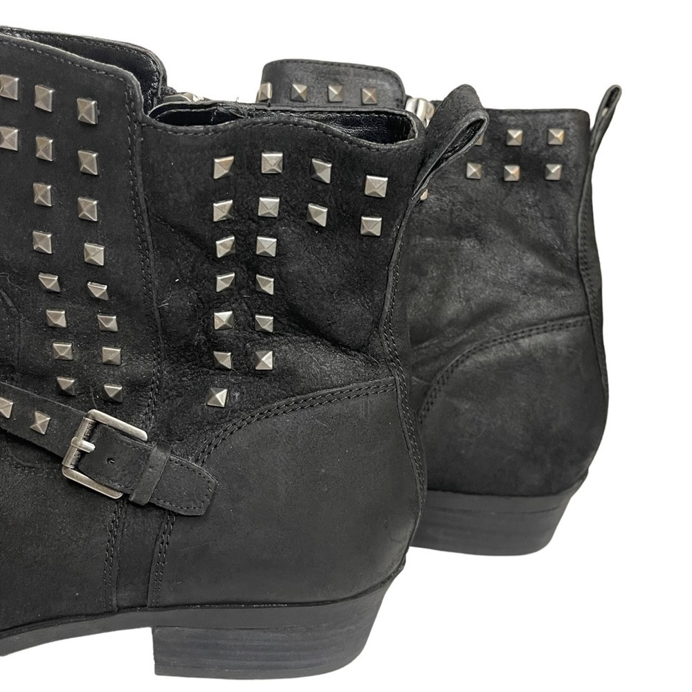 LAUREN Ralph Lauren Studded Booties Leather Moto Size 10 - Picture 5 of 6